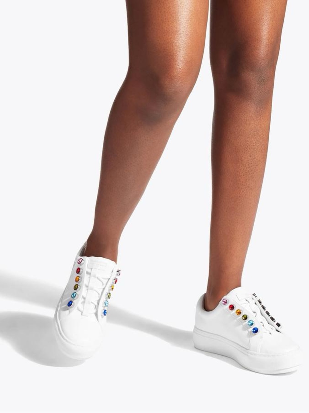 Kurt Geiger LIVIAH CHUNKY RAINBOW SNEAKER multicolor white  sz 38.5 us 8.5